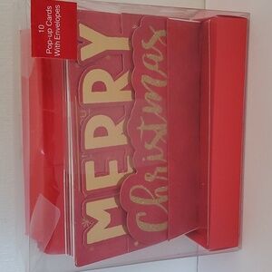 10 - 3D "Merry Christmas" Pop Up Cards